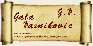 Gala Masniković vizit kartica